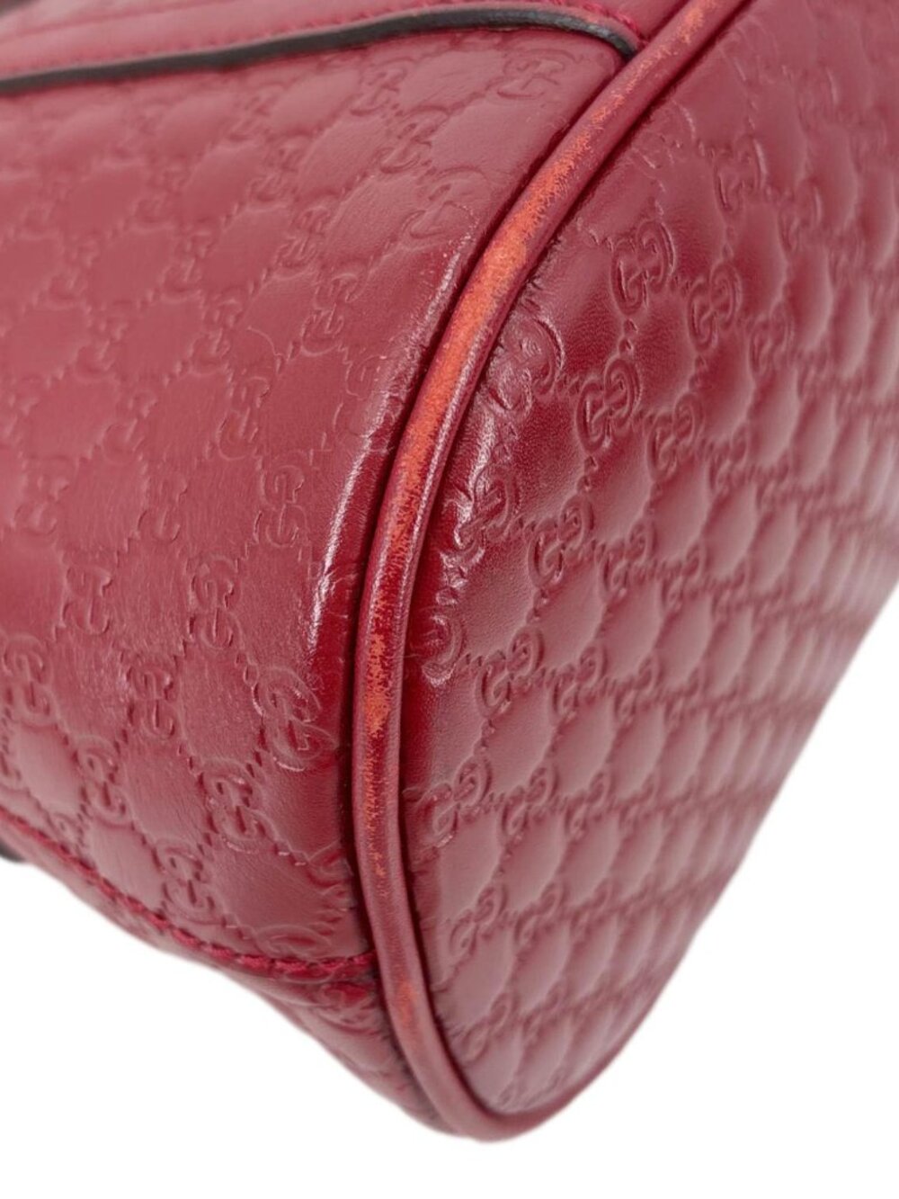 Gucci  Dome Mini Embossed Leather Crossbody Bag Red 449654 - Picture 9 of 13